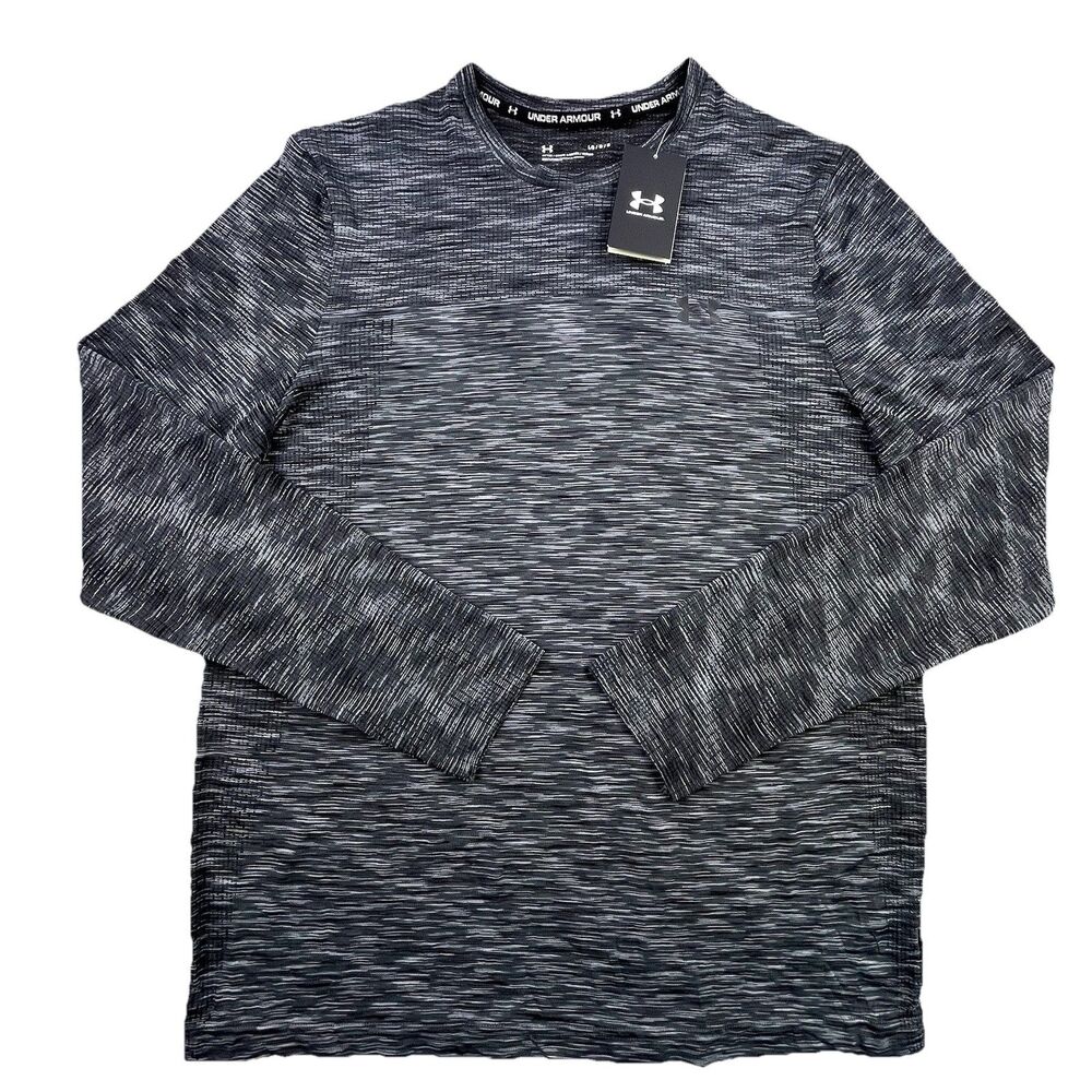 Under Armour UA Seamless LS Shirt Men's Large Gray Performance Tee Fitted NEW